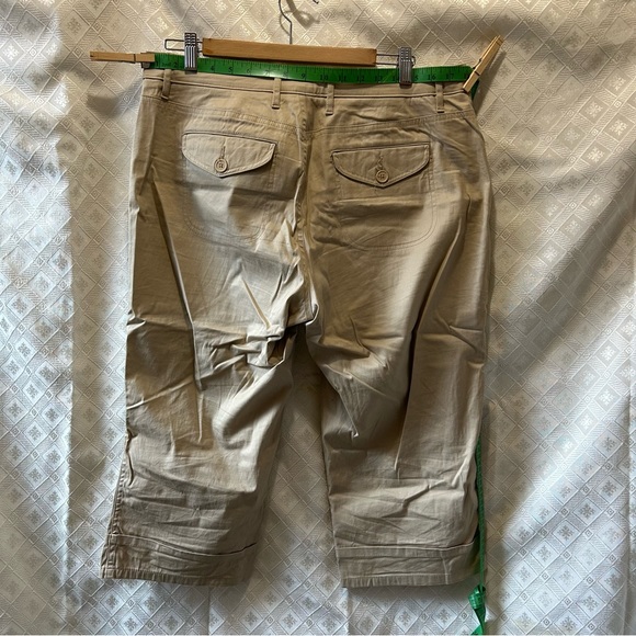Venezia Stretch Capris size 14 Khaki - Picture 3 of 4